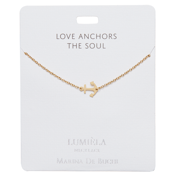 'Love Anchors the Soul' Gold Anchor Necklace *PRE-ORDER